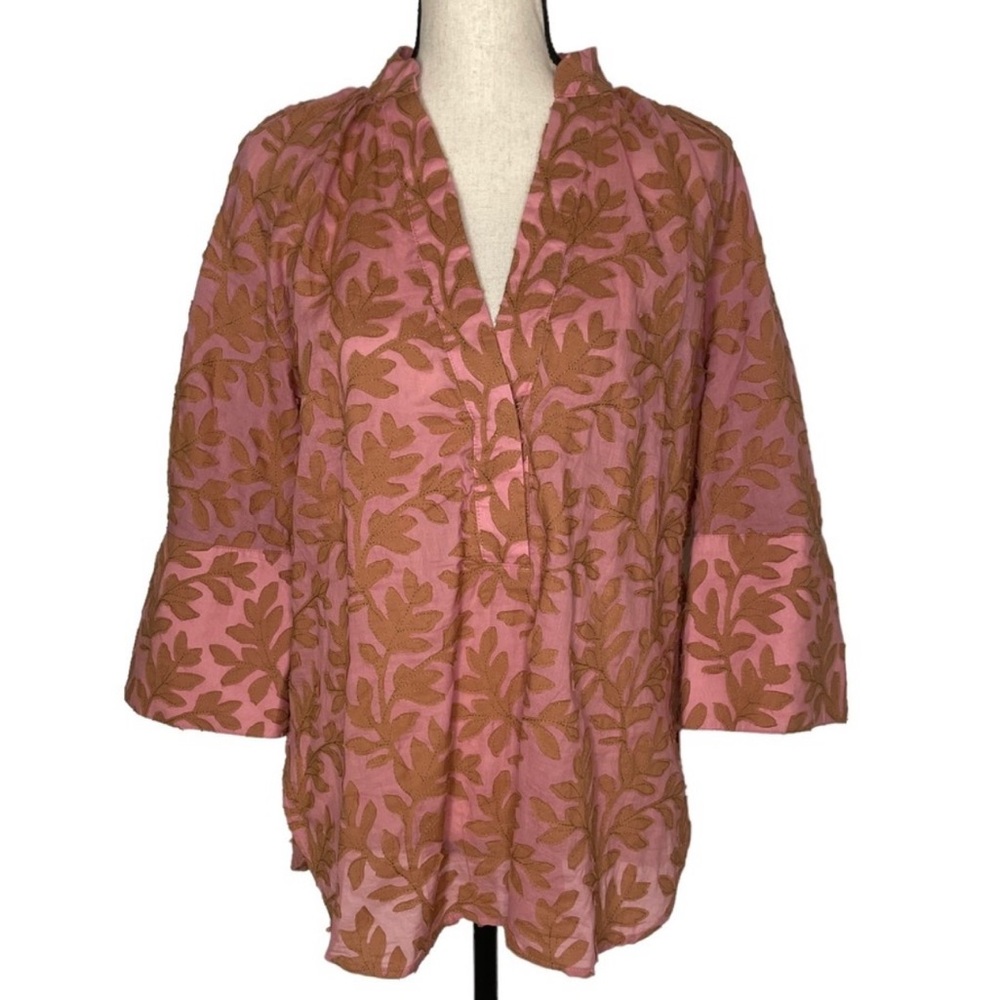 Anthropologie Pink & tan floral Fabric